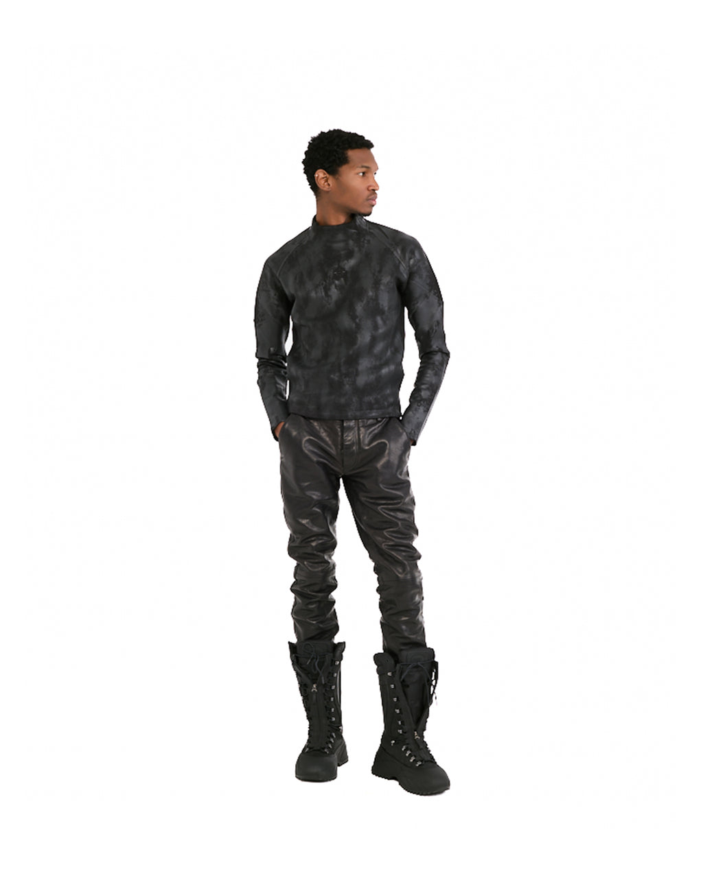 VIVET Slim Fit Leather Pants