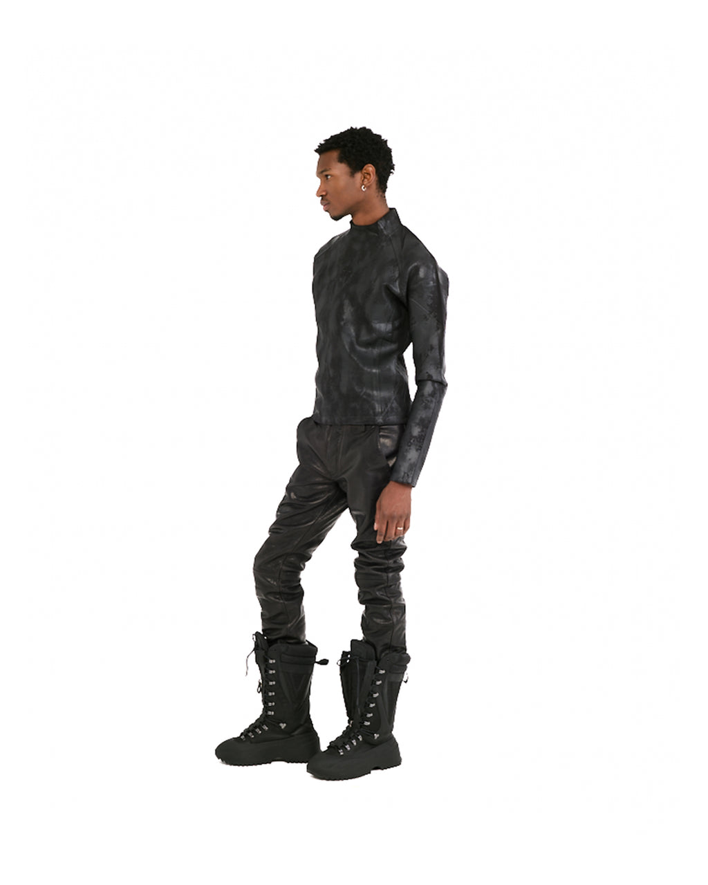 VIVET Slim Fit Leather Pants